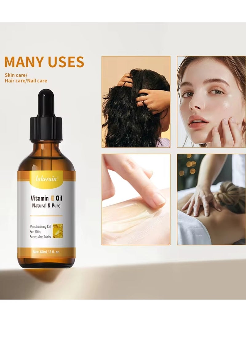 60ml Vitamin E Oil Repair Dry Damaged Skin Smooth Even Skin Tone Moisturizing Antioxidant and Soothing Vitamin E Oils for Face Hair Body Skin and Nails Natural Pure Hydrating Oil - pzsku/Z1B3FB238CD816289BC3AZ/45/_/1724493396/4edd7baa-591a-4793-8333-8bb77f430dd5