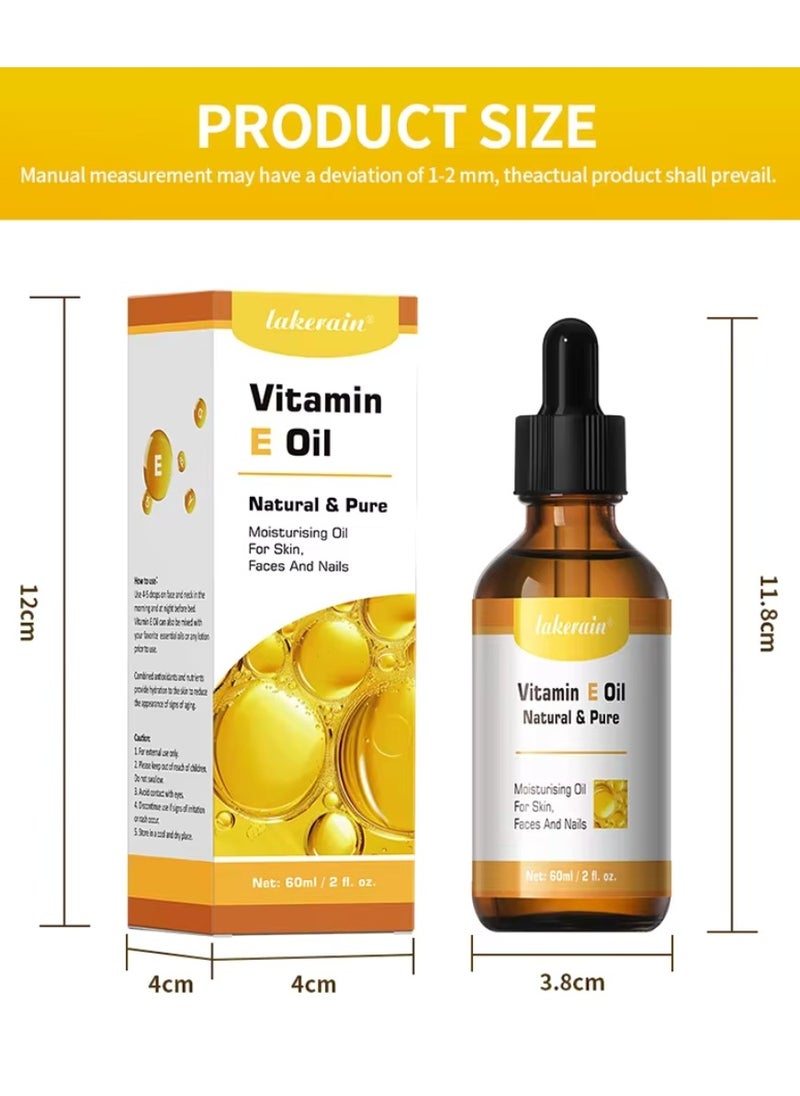 60ml Vitamin E Oil Repair Dry Damaged Skin Smooth Even Skin Tone Moisturizing Antioxidant and Soothing Vitamin E Oils for Face Hair Body Skin and Nails Natural Pure Hydrating Oil - pzsku/Z1B3FB238CD816289BC3AZ/45/_/1724493494/554f8c51-0674-4c9d-a315-5e23e5f11fc0