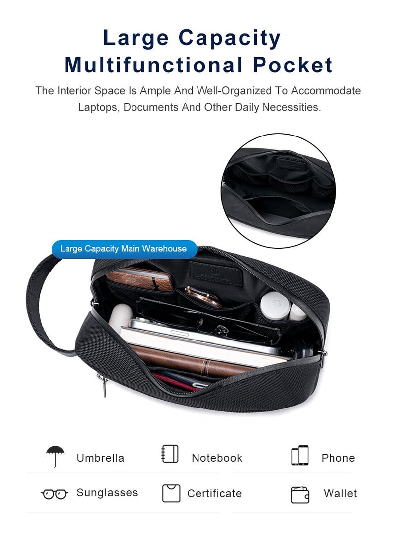 ARCTIC HUNTER K00691 Water Resistant Anti-Theft Pouch Handbag Clutch Bag - Black  - Image 4