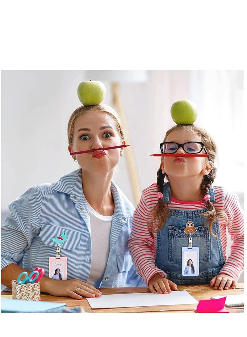 Zikra 3 Pcs ID Card Retractable Clip Badge Holder Badge Reel Holder Cute Nursing Name ID Card Supplies Badge Holders with Alligator Clip for Nurse Doctor Teacher - Image 4