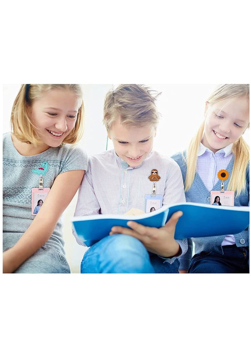 Zikra 3 Pcs ID Card Retractable Clip Badge Holder Badge Reel Holder Cute Nursing Name ID Card Supplies Badge Holders with Alligator Clip for Nurse Doctor Teacher - Image 5