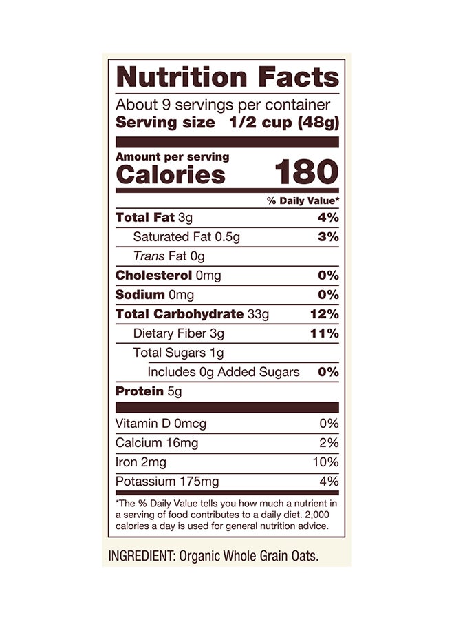 Bob's Red Mill Organic Oats Rolled Regular 454g - Image 3