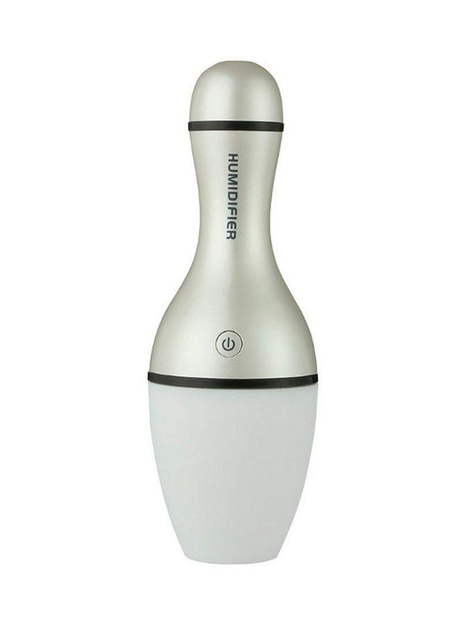 NIBEMINENT Ultrasonic Bowling Bottle Shaped USB Humidifier White/Silver/Black 
