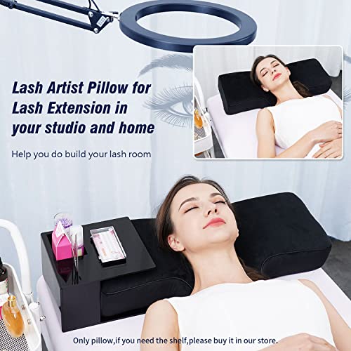 PRASNE Lash Pillow for Lash Extensions,Memory Foam Neck Pillow Eyelash Extension Ergonomic Curve Improve Cervical Pillows for Neck Pain - for Side and Back Sleeping Contour Pillow,Travel Pillow - Image 3