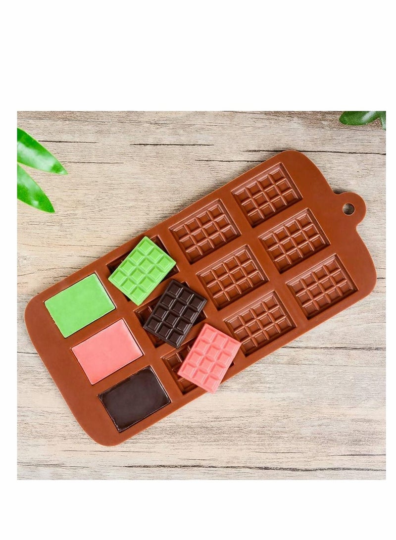 Excefore Square Silicone Candy Molds for Hard Candy Chocolate Gummy Caramel, Ganache, Ice Cubes, Pack of 4  - Image 4