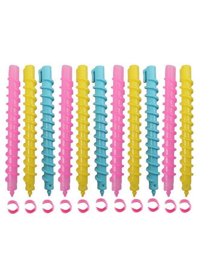 ericotry 18Pcs Plastic Spiral Hair Perm Rod Spiral Rod Barber Hairdressing Styling Curling Perm Rod Hair Rollers Salon Tools For Women Girls - Image 1