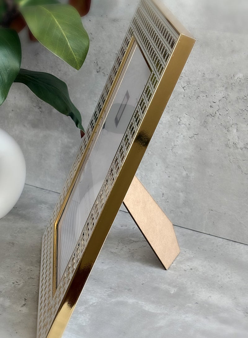 LOWHA Ornate Tabletop Picture Photo Frame with MDF Backing Includes Built-in Stand and Acrylic Front  - Image 5