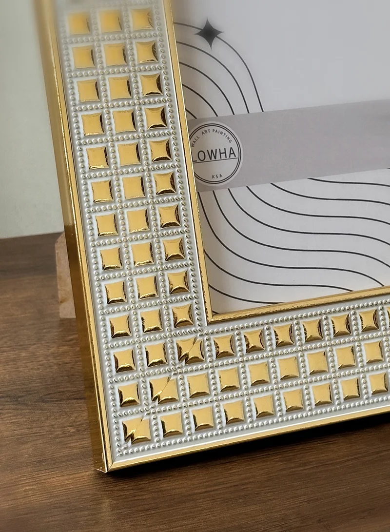 LOWHA Ornate Tabletop Picture Photo Frame with MDF Backing Includes Built-in Stand and Acrylic Front