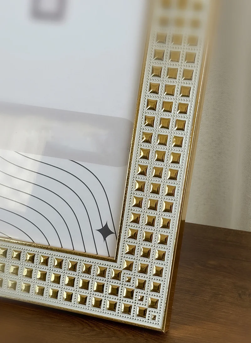 LOWHA Ornate Tabletop Picture Photo Frame with MDF Backing Includes Built-in Stand and Acrylic Front