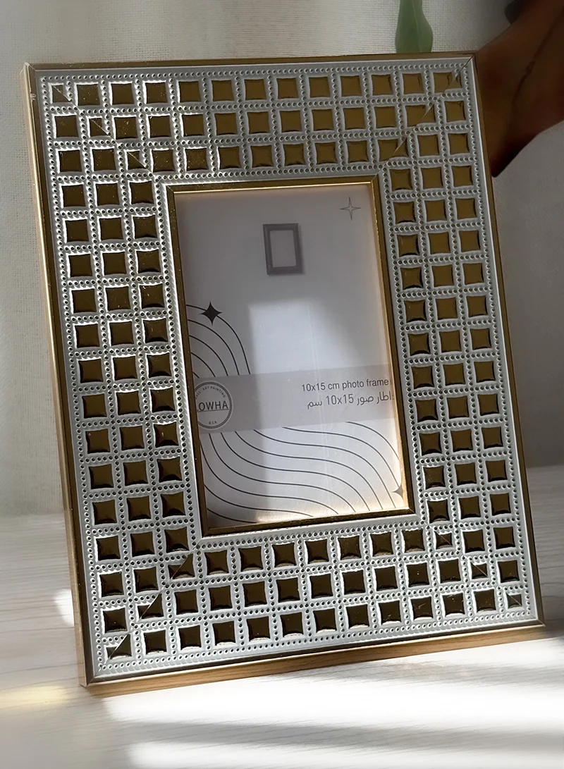 LOWHA Ornate Tabletop Picture Photo Frame with MDF Backing Includes Built-in Stand and Acrylic Front