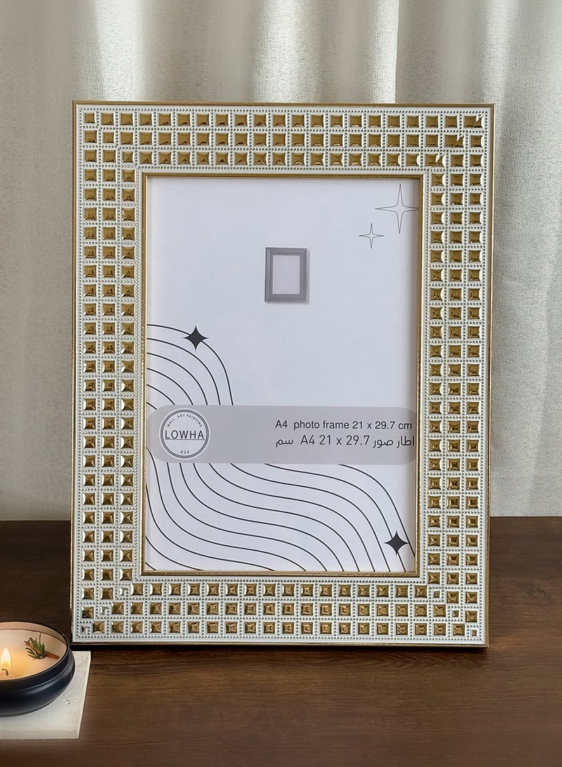 LOWHA Ornate Tabletop Picture Photo Frame with MDF Backing Includes Built-in Stand and Acrylic Front  - Image 4