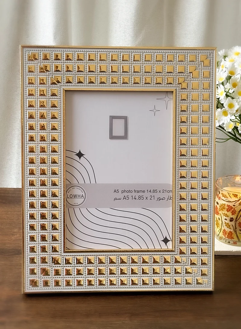 LOWHA Ornate Tabletop Picture Photo Frame with MDF Backing Includes Built-in Stand and Acrylic Front