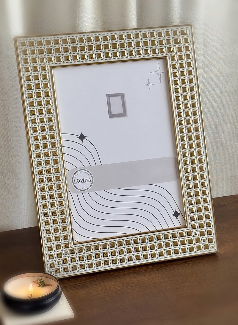 LOWHA Ornate Tabletop Picture Photo Frame with MDF Backing Includes Built-in Stand and Acrylic Front  - Image 1