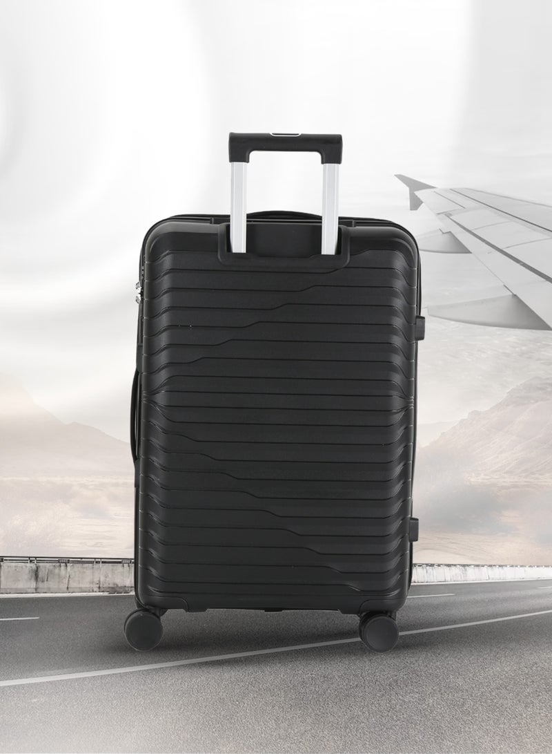 فيبتور طقم حقائب سفر بعجلات 3 قطع PP حقيبة جانبية صلبة بعجلات دوارة 360 درجة مع قفل TSA - Image 5