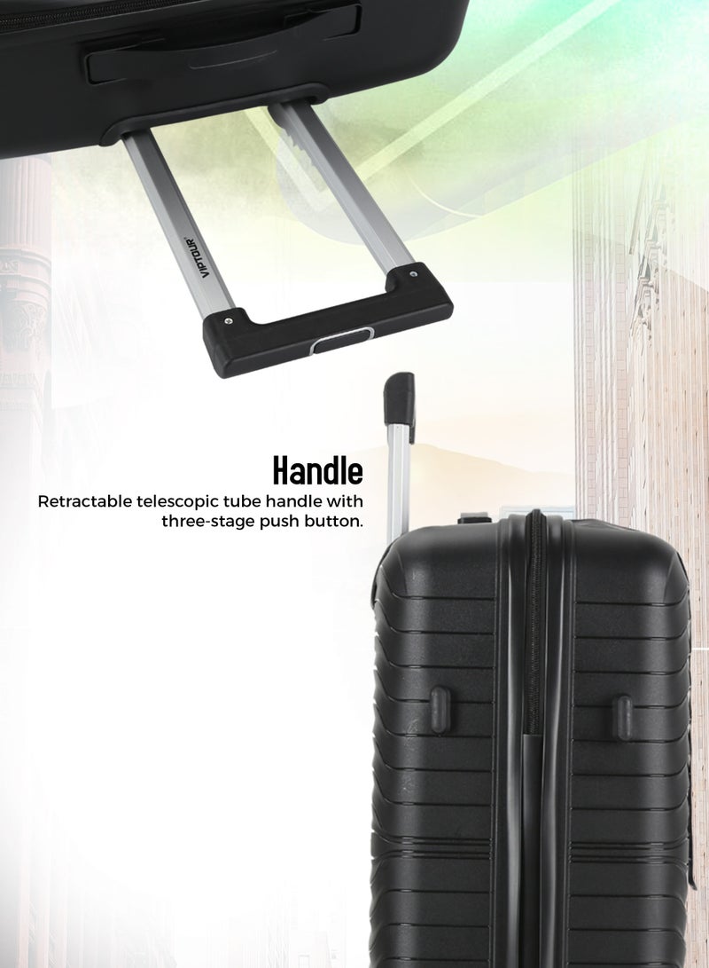 فيبتور طقم حقائب سفر بعجلات 3 قطع PP حقيبة جانبية صلبة بعجلات دوارة 360 درجة مع قفل TSA - Image 3