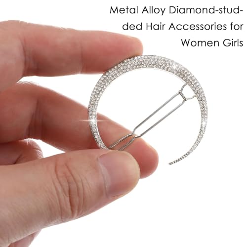 Zbdroxygen 3Pcs Sun and Moon Hair Accessories, Hair Clips for Women Stylish, Silver Hair Pins for Girls and Women, Fashion Accessories for Daily Hairstyling and convenient Occasions - Image 3