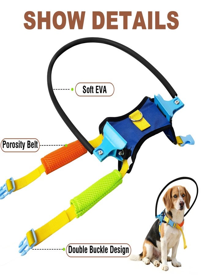 LetPetRun Protective Blind Dog Halo Harness,Anti-Collision Halo Collar for Blind Dogs, Adjustable Guiding Harness for Blind Pets, Confidence Building Walking Aid, Lightweight (S for 21.65-25.59 in) - Image 4