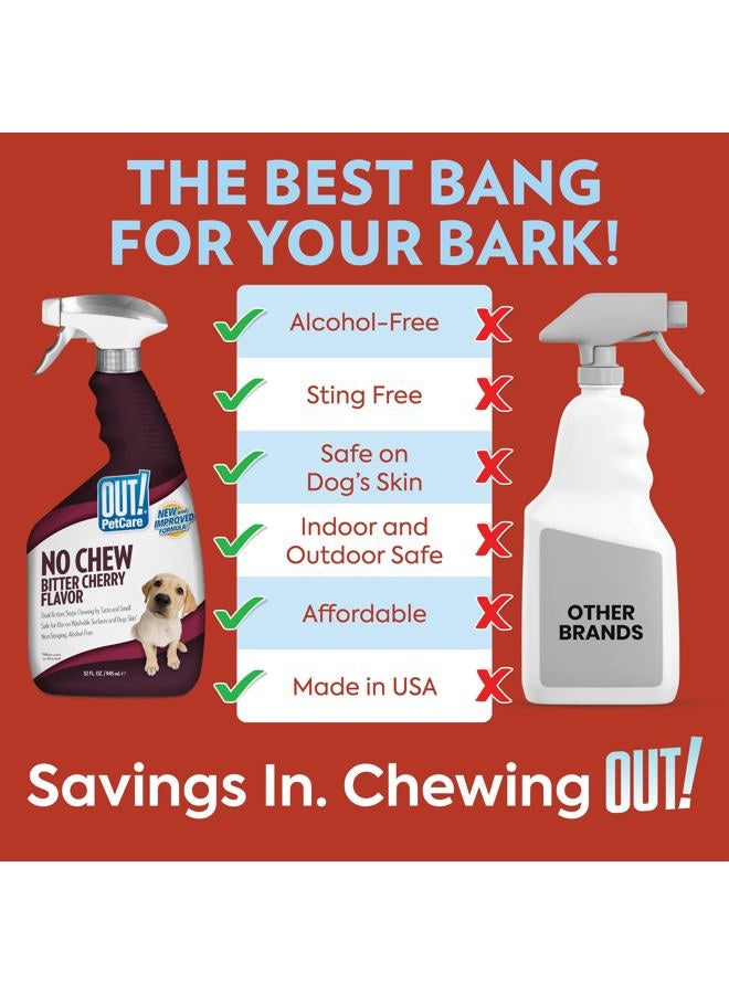 OUT PetCare Bitter Cherry Chew Deterrent | Deterrent for Puppy Training to Discourage Licking and Chewing | 32 oz - Image 2
