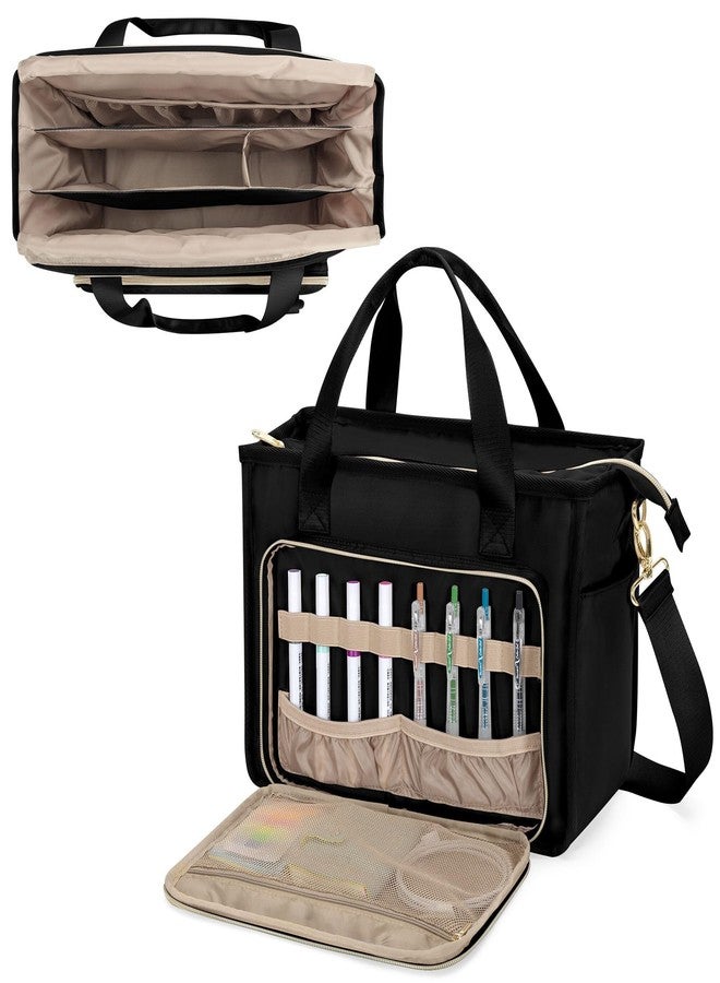Prokva Teacher Tote Bag for Women, Work Tote Bag with Pocket for College and Office, Black - Image 1