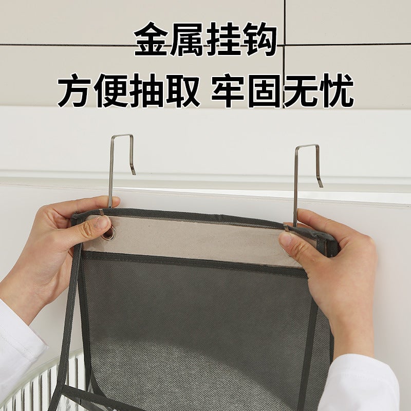 Household Door Storage Hanging Bag Transparent Visual Multifunctional Bag Storage Bag Layered Storage Hanging Bag Storage Artifact - Image 5