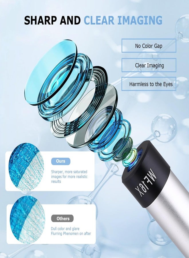JECONE Microscope for Kids & Adults,40X-2000X Magnification.Features Slides Set & Phone Adapter,Suitable for Students School Labs and Home Education(White) - Image 3