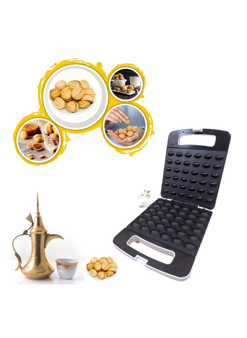 AMM Nutty Maker 36 Piece Electric Snack Maker 1400W with Automatic Temperature Control  Non-Stick Plates  White  Ideal for Nutty Treats Cakes and Biscuits - Image 1