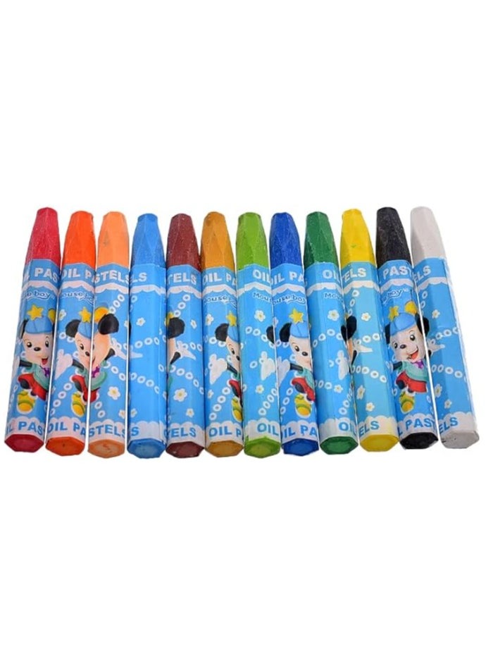 Generic Mouse Boy oil pastel colors (T-912), 12 colors - multi-colored  - Image 2