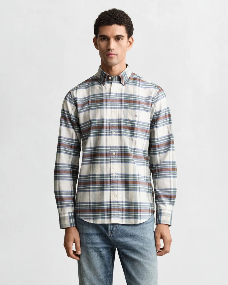 GANT  Regular Oxford Check Shirt for Men | Best Price UAE