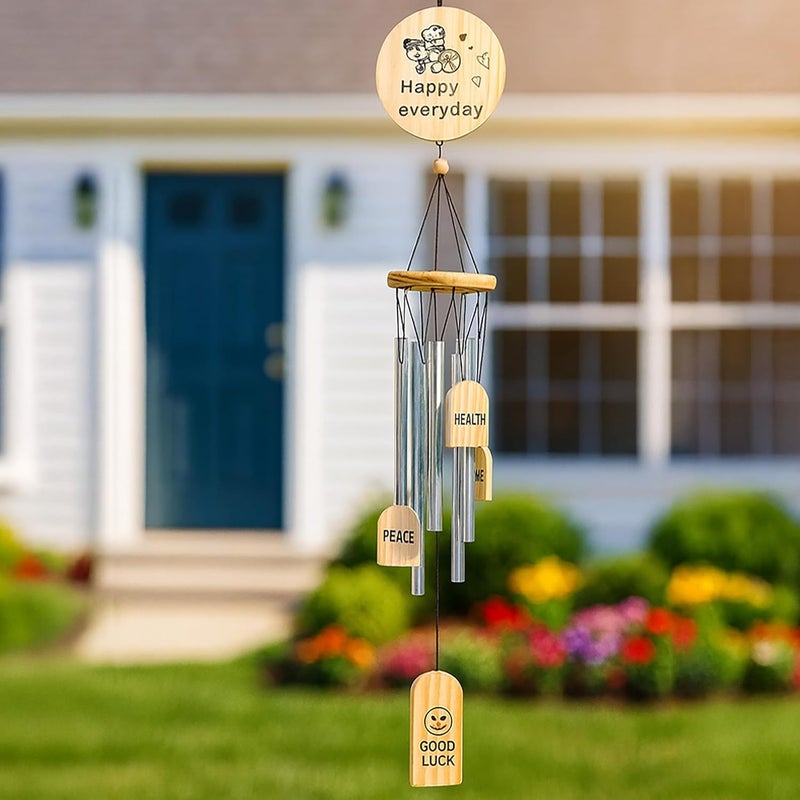ZAICUS Wooden Wind Chime for Home Balcony Décor | Positive Energy Gift for Peace, Wealth & Good Luck - Image 1
