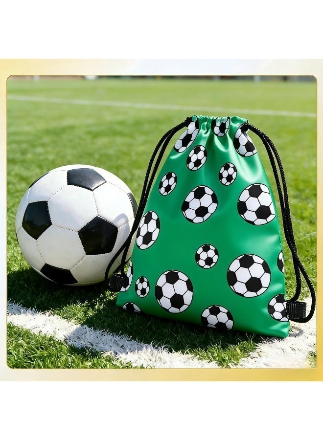 25*30cm Soccer Drawstring Backpack for Gym Sports Game Day Travel Team Party Favors Green Sports Cinch Sack Gym Bag String Backpack for Men Son Friend Birthday Gifts - Image 3