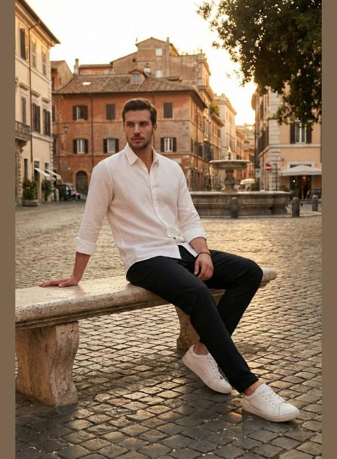 بوراتي Buratti Regular Fit Normal Waist Straight Leg Trousers Men's PANTS 6689255