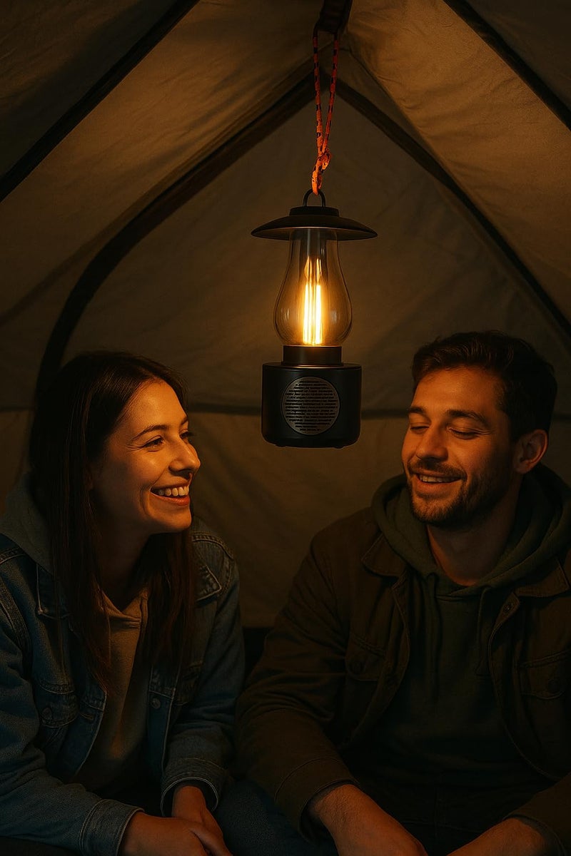 Fire Turtle Camping Lanterns Rechargeable, Portable Electric LED Lights Outdoor Hanging Tent Light Vintage Tabletop Lantern Decor Stepless Dimming Waterproof, Power Outages, Indoor - Image 5