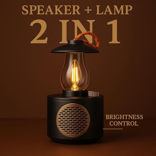 Fire Turtle Camping Lanterns Rechargeable, Portable Electric LED Lights Outdoor Hanging Tent Light Vintage Tabletop Lantern Decor Stepless Dimming Waterproof, Power Outages, Indoor - Image 2