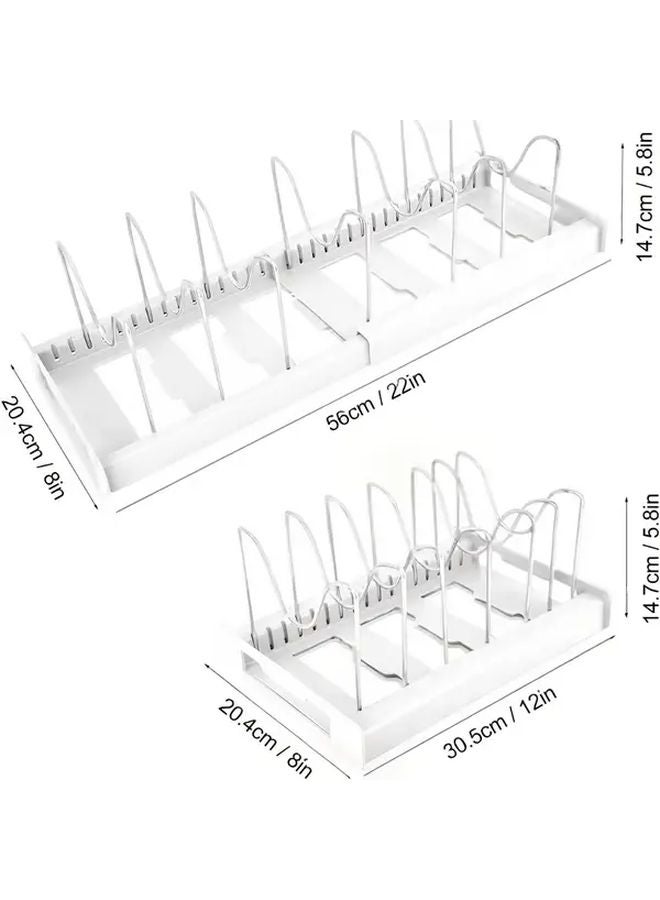 Adjustable Heavy Duty Kitchen Storage Rack Expandable Organizer With Utensil Holder - Image 4