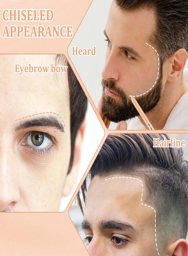 BOHUIZ 12Pcs Barber Pencil with 2 Sharpener, Beige Skin Tone Magic Hairline Pencils for Lineup Beard Shaping Beard Guide Pen Barber Chalk for Beards Hair Makeup Design for Men - Image 4