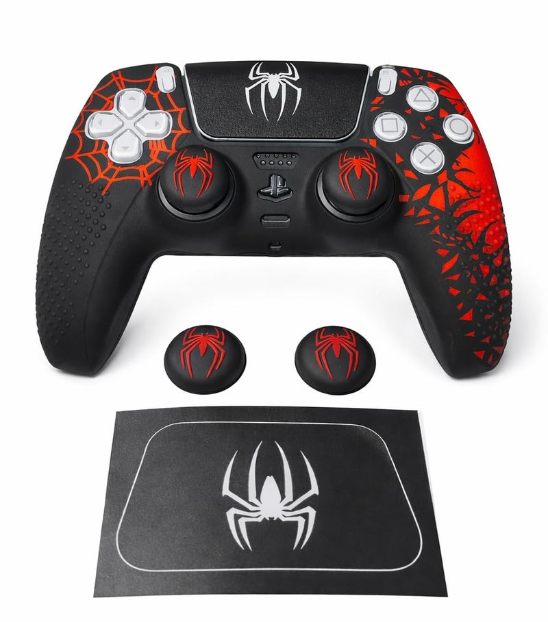 EDNITA Controller Cover for PS5 Silicone Skin, Controller Accessories, Non-Slip PS 5 Case with Thumb Grip Caps, Touch Pad Sticker and Covers Wrap Stickers (Pack of-1) - Image 1