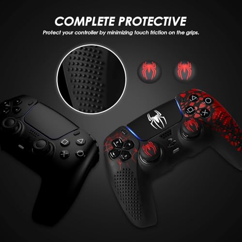 EDNITA Controller Cover for PS5 Silicone Skin, Controller Accessories, Non-Slip PS 5 Case with Thumb Grip Caps, Touch Pad Sticker and Covers Wrap Stickers (Pack of-1) - Image 4