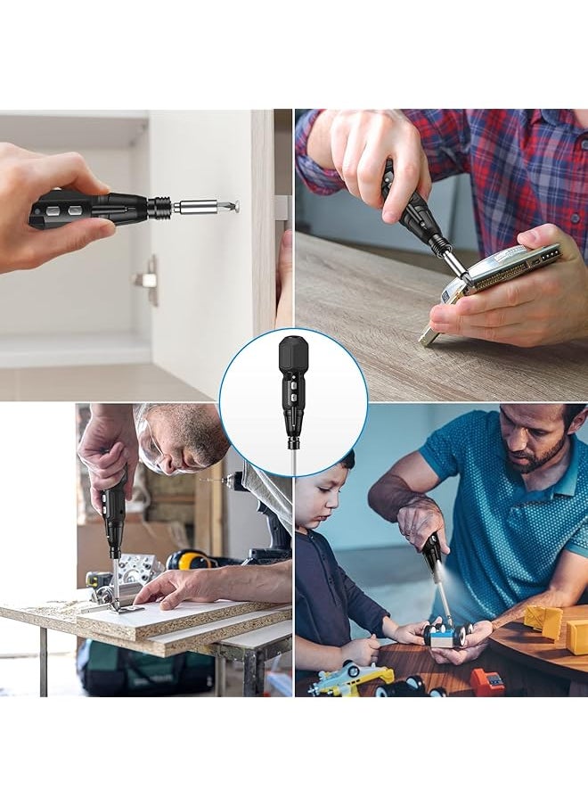 erorex - Electric Screwdriver Cordless Rechargeable Power Screwdrivers Set Portable Automatic Home Repair Tool Kit With Led Lights And Usb Cable - Image 1