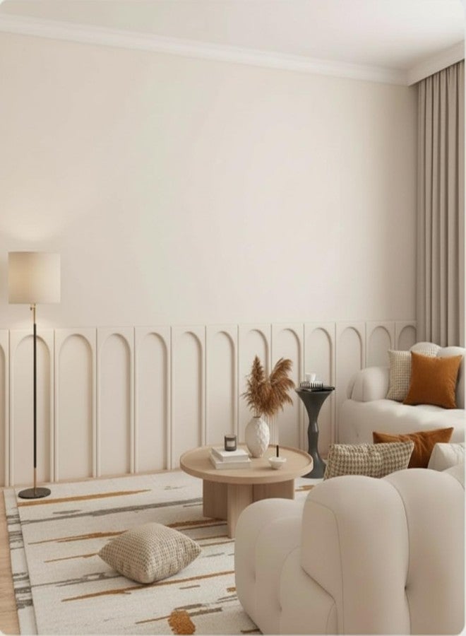 Maasechs 6 Set 36 x 12in Arch MDF Wall Molding Kit Pre Cut Arch Wainscoting Panels Board Wall Panel Paintable Accent Kit for DIY Kitchen Bedroom Living Room Home Decor - Image 1