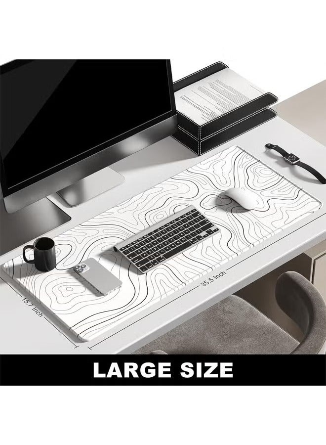 Large Mouse Pad, Desk Pad, Extended Gaming Mouse Pad, Desk Mat for Office & Home, Long Keyboard Mat, Huge Mouse Pad, Minimalist Abstract Lines  - Image 4