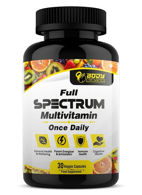 Body Builder Full Spectrum Multivitamin, 30 Veggie Capsules, Complete Wellness Support
