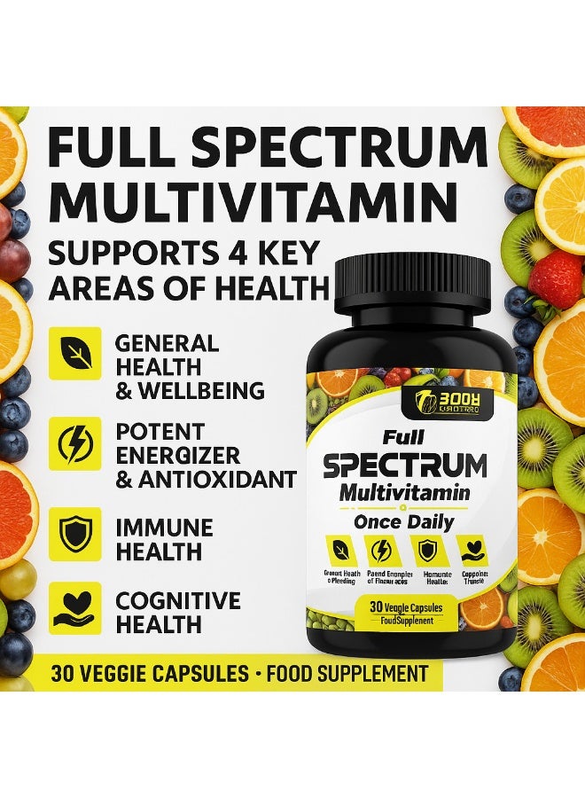 Body Builder Full Spectrum Multivitamin, 30 Veggie Capsules, Complete Wellness Support  +Body Builder Shaker - Image 2