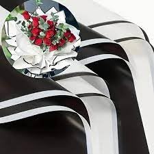 3A Featuretail Assorted Colour Waterproof Flower or Gift Wrapping Premium Paper Sheet | Korean Style Bouquet Wrap Sheets, 23 Inch x 23 Inch, Pack of (Black & White, 10pc Pack) - Image 5