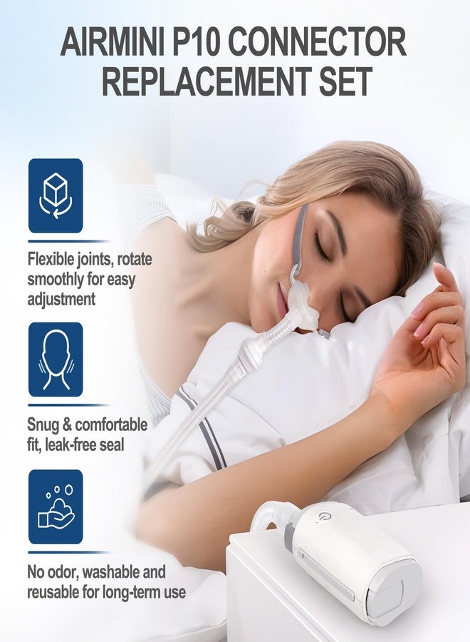 MEDICOLOR Replacement Connector Set for P10 to Airmini, Includes Frame and Longer Connector Tubing, Compatible with P10 Nasal Cushion & Strap(NOT Included), Secure Fit CPAP Supplies by MEDICOLOR - Image 2