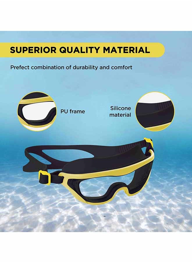 ENDLESS  El1010 Premium Swimming Goggle With Anti-Fog And Uv Protection | Yellow | Stylish Big Frame For More Visibility | Soft Silicone Gasket For Leak Proof | With Hard Case  - Image 4