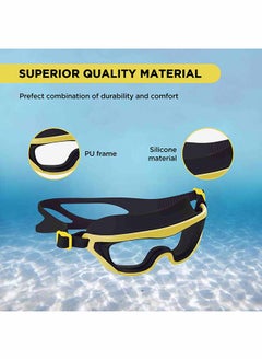 ENDLESS  El1010 Premium Swimming Goggle With Anti-Fog And Uv Protection | Yellow | Stylish Big Frame For More Visibility | Soft Silicone Gasket For Leak Proof | With Hard Case  - Image 3