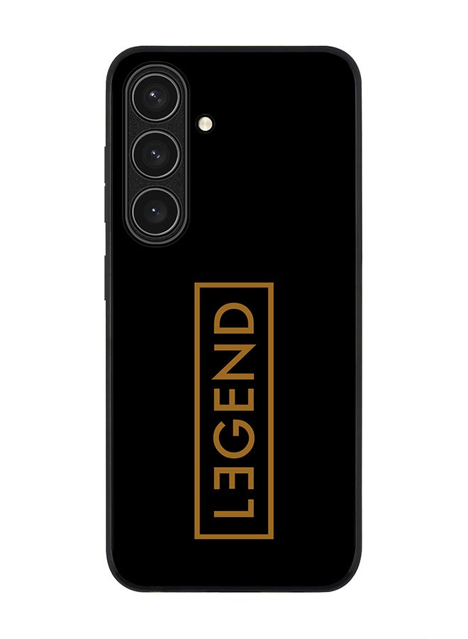 Stylizedd Rugged Black edge case for Samsung Galaxy S24 FE, Slim fit Soft Case Flexible Rubber Edges Anti Drop TPU Gel Thin Cover -  Legend - Image 1