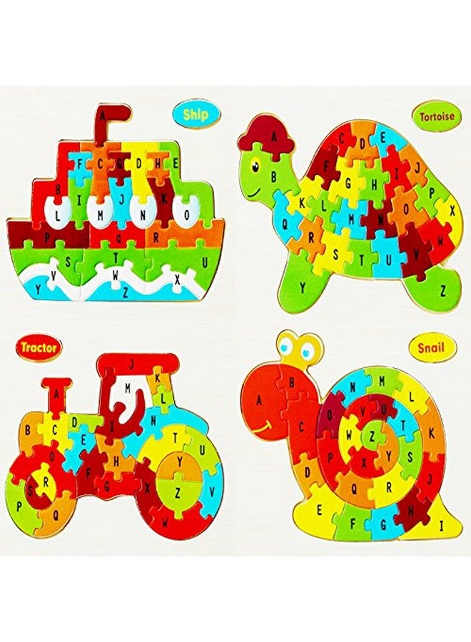 ماياترا لعبة ماياترا الخشبية التعليمية للأطفال - مجموعة من 4 قطع - أحجية الصور المقطوعة - Image 1