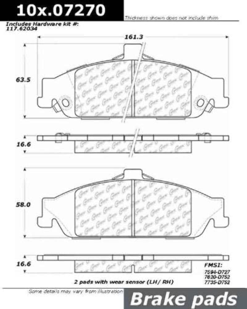 StopTech 103.07270 Brake Pad, Ceramic - Image 3