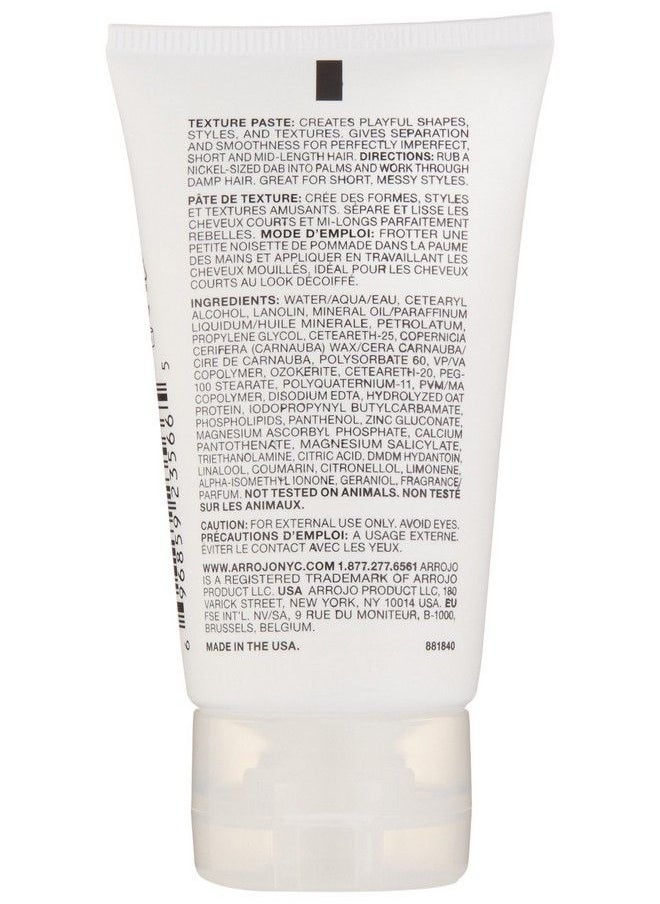ARROJO Texture Hair Paste Matte Finish Hair Styling Products Midhold Hair Paste For Men & Women Molding Paste W/Vitamin B5 & Oat Proteins Hair Products For Women & Men (1.7Oz)  - Image 3
